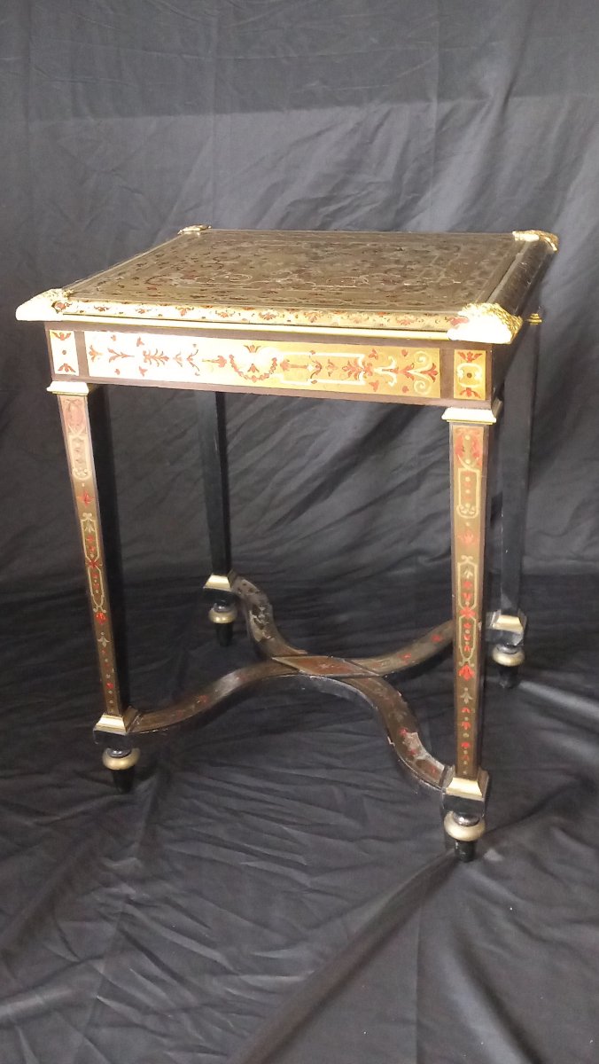 Coffee Table - Boulle Marquetry - Louis XIV Style-photo-3