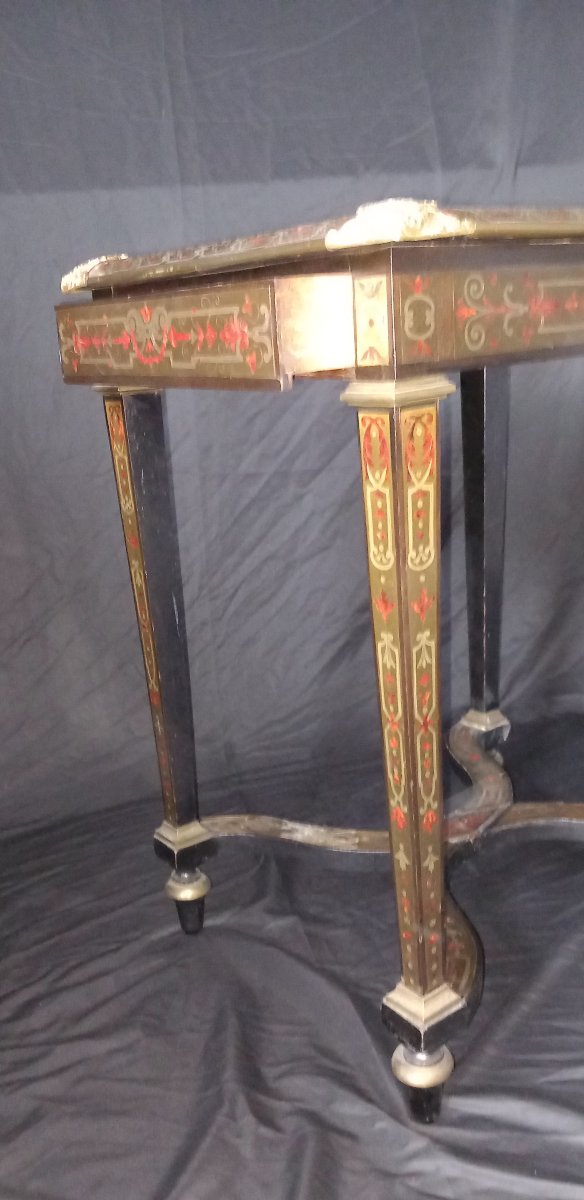 Coffee Table - Boulle Marquetry - Louis XIV Style-photo-4
