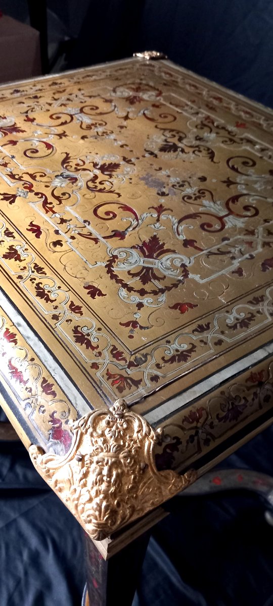 Coffee Table - Boulle Marquetry - Louis XIV Style-photo-5
