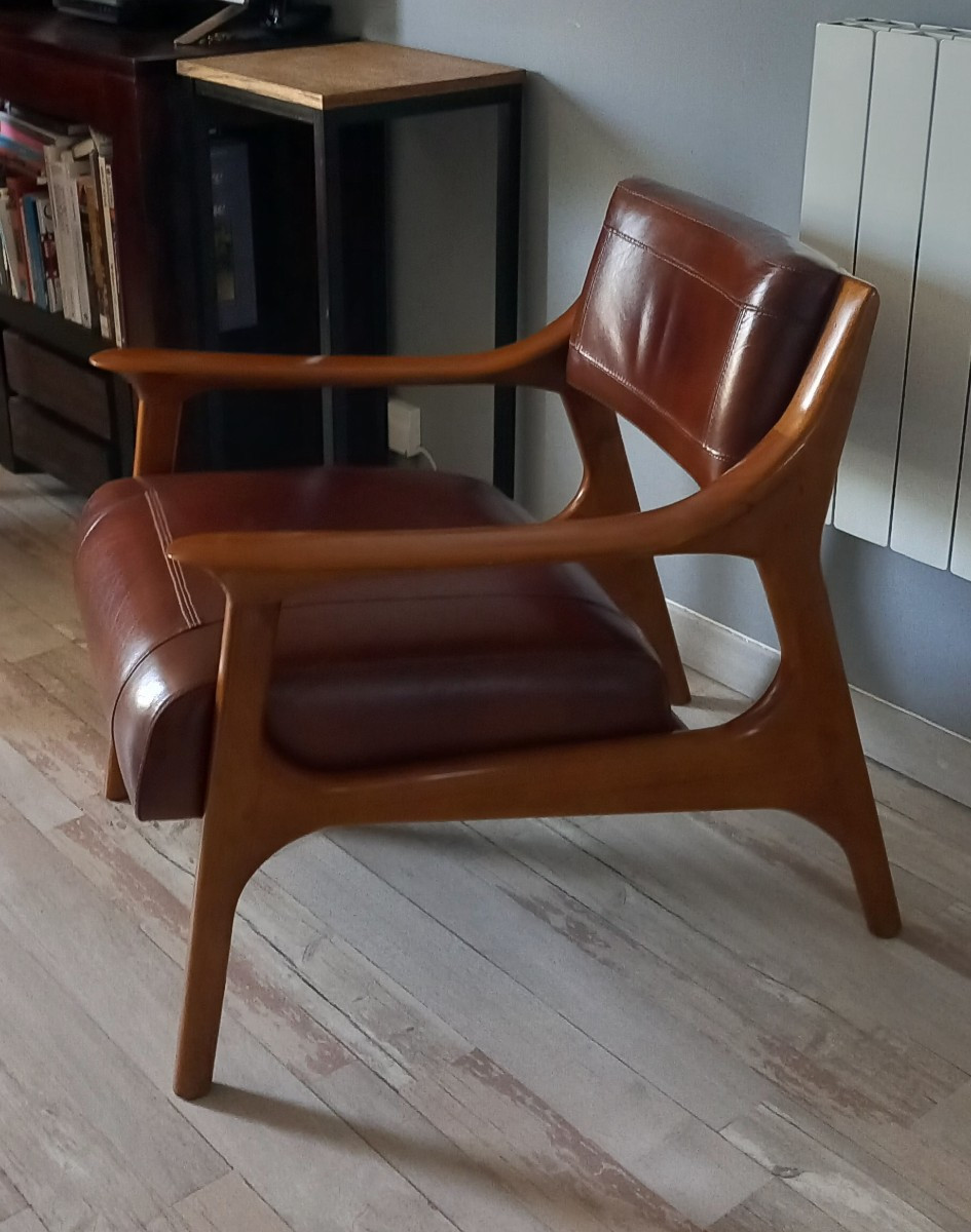 Fauteuil vintage-  Style 1960-1970 Scandinave