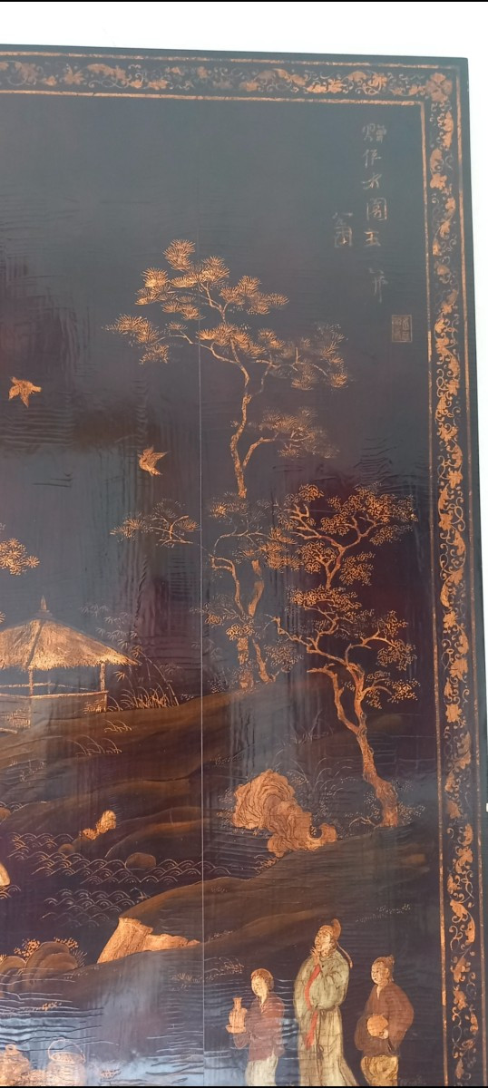 Chinese Lacquer Panel, Maison Jansen Taste-photo-1