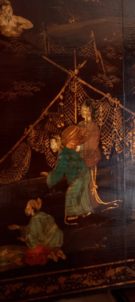 Chinese Lacquer Panel, Maison Jansen Taste-photo-7