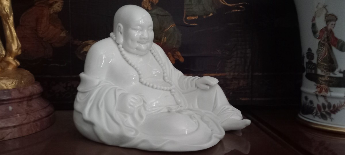 Bouddha  "Blanc de Chine" porcelaine de Dehua-photo-4