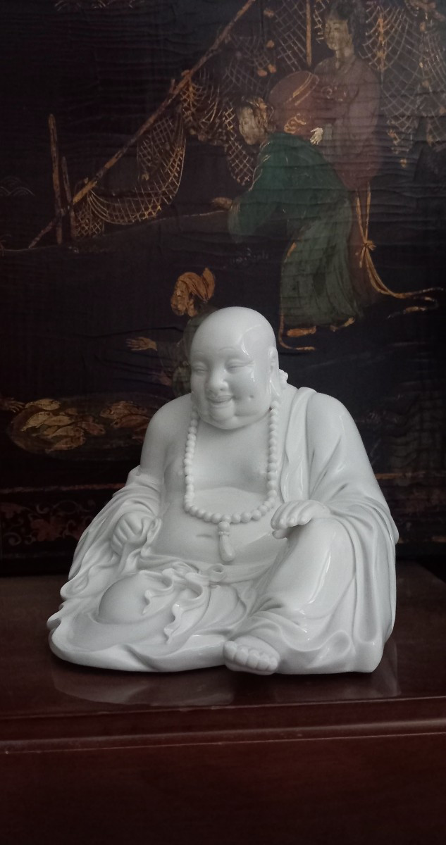 Bouddha  "Blanc de Chine" porcelaine de Dehua