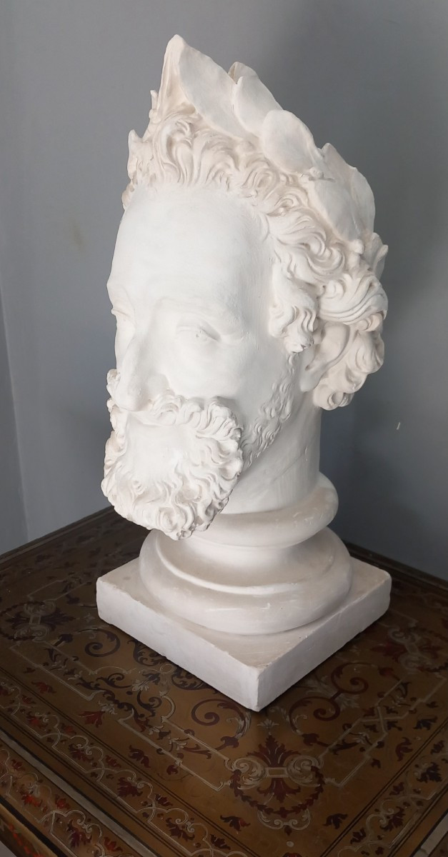 Buste du roi Henri IV en empereur romain d'après Mathieu Jacquet.-photo-2