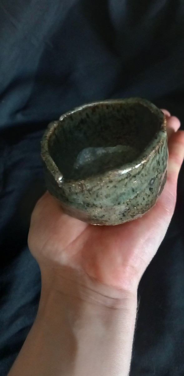 Oribe Stoneware Tea Ceremony Bowl (chawan) - Japan, 20th Century-photo-4