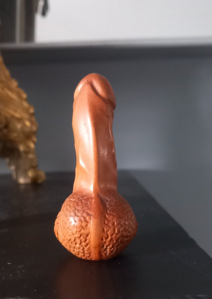 Okimono - Carved Wood Penis - Fertility Cult (engimono) - Japan-photo-2