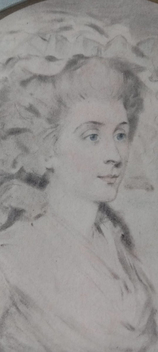 Portrait au pastel et pierre noire, circa 1780-1790-  Période Louis XVI -photo-3