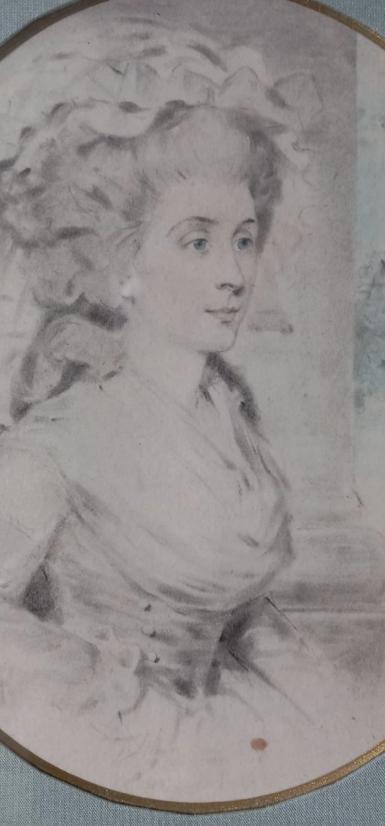 Portrait au pastel et pierre noire, circa 1780-1790-  Période Louis XVI -photo-4
