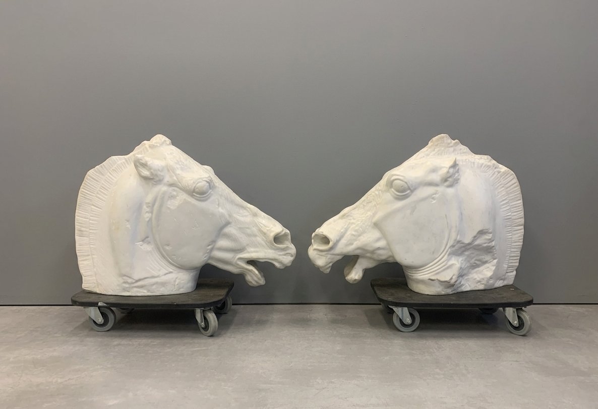 Horse Head From The Quadriga Of Selene – Parthenon – G. Ulderigo Workshop – Marble-photo-2