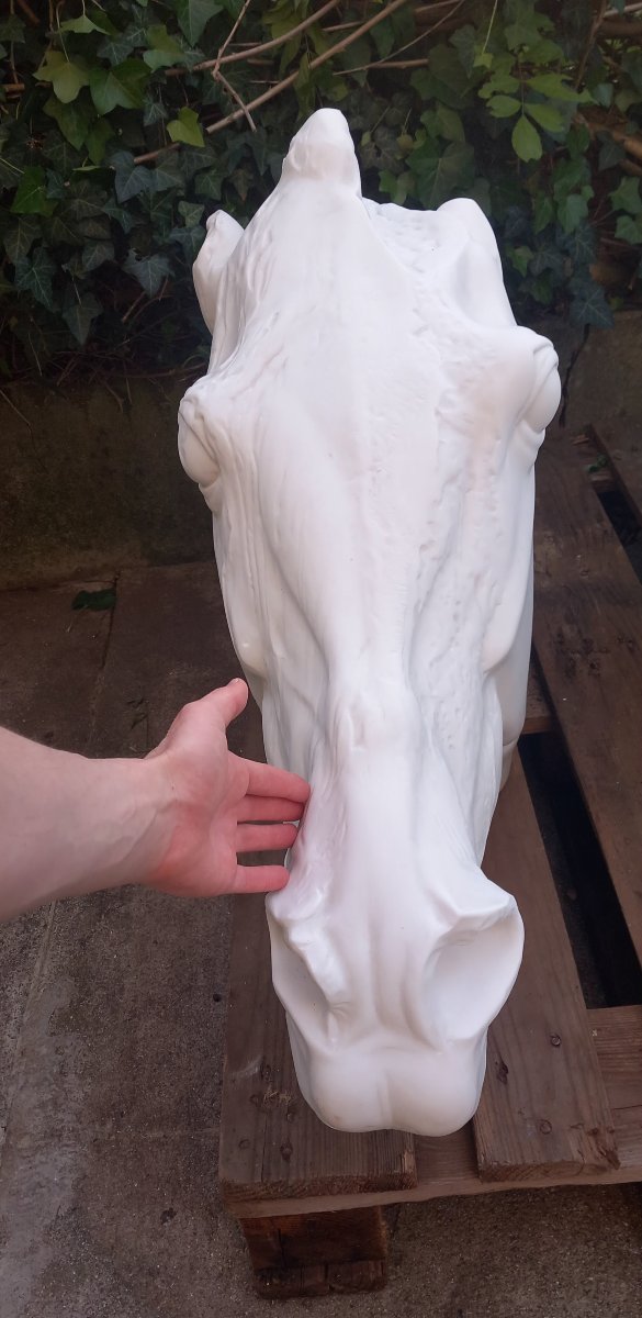 Horse Head From The Quadriga Of Selene – Parthenon – G. Ulderigo Workshop – Marble-photo-7