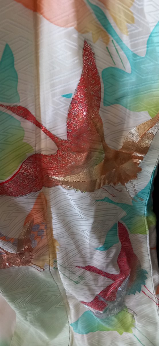 Kimono de Cérémonie (Uchikake) en Soie Damassée – Japon, XXe Siècle-photo-2