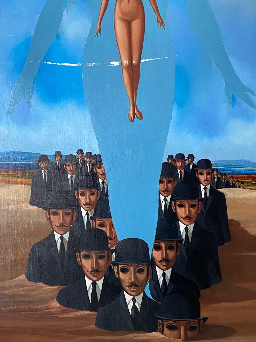  Jean-pierre Serrier (1934-1989) Oil On Canvas-photo-4