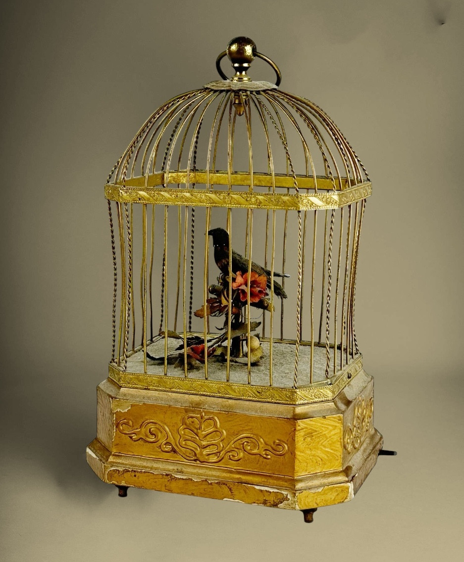 Karl Griesbaum Automaton Bird Cage – Made In Germany – Authentic