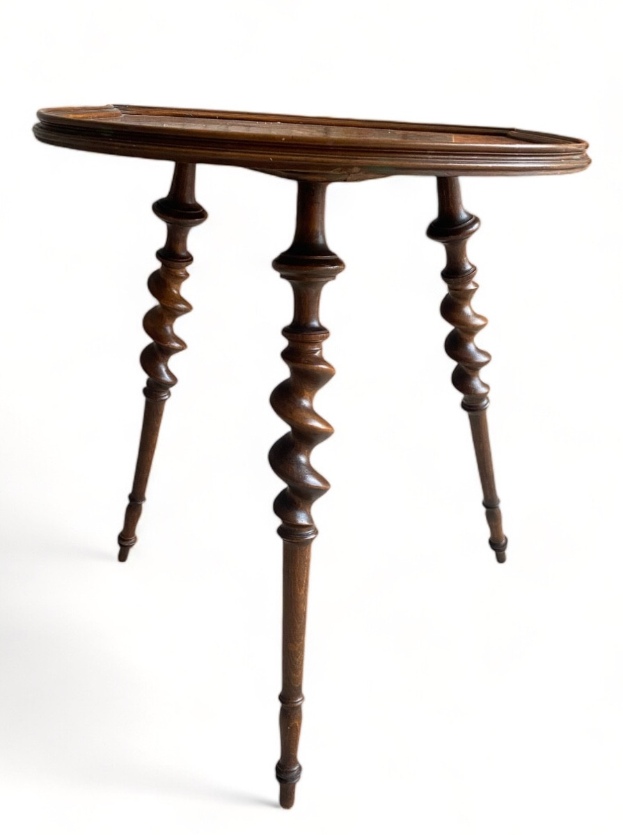 Émile Gallé – Table guéridon Art Nouveau « L’Heureux Temps » – Circa 1902