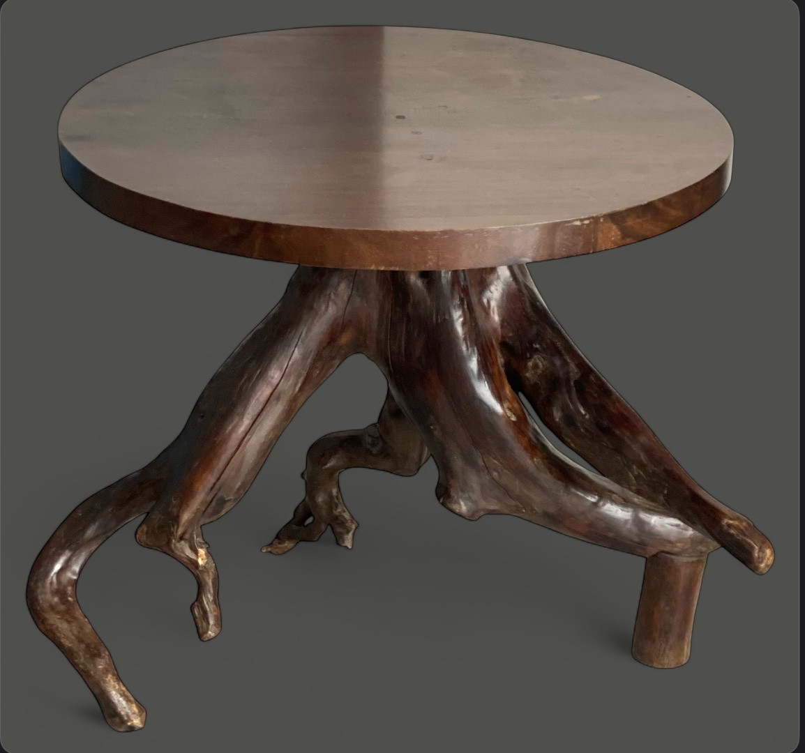 Table Guéridon en Racine Naturelle-photo-2