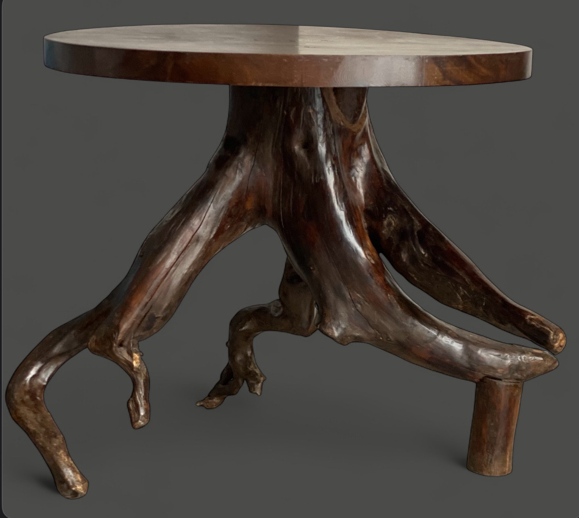 Table Guéridon en Racine Naturelle