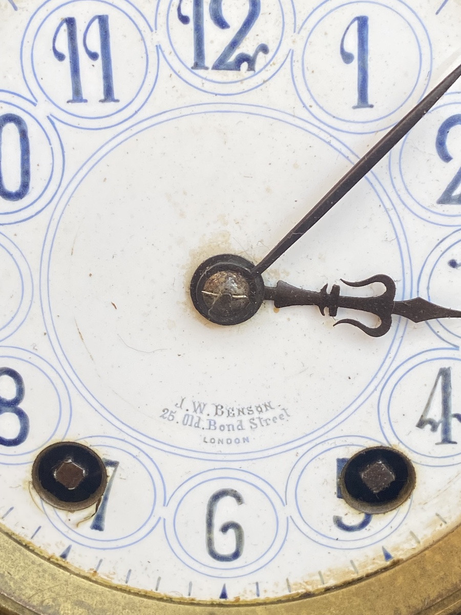Victorian Wall Clock Jw Benson Wood 1847 Japy Frères Movement-photo-2