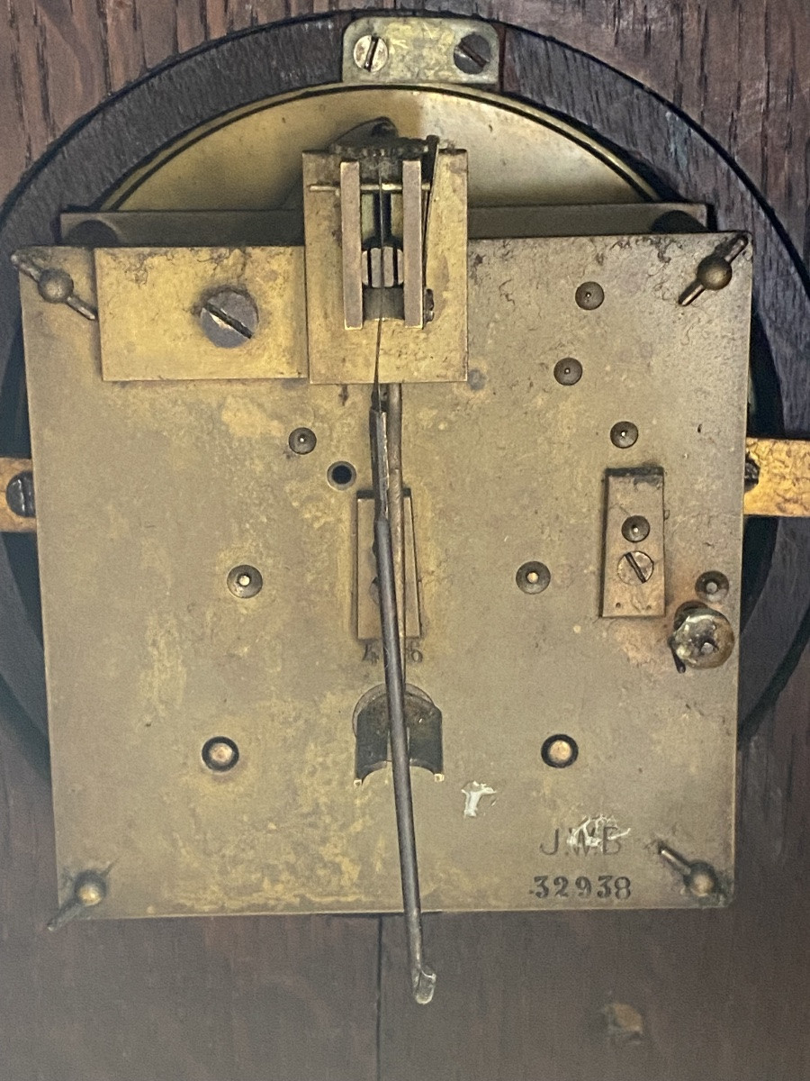Victorian Wall Clock Jw Benson Wood 1847 Japy Frères Movement-photo-4