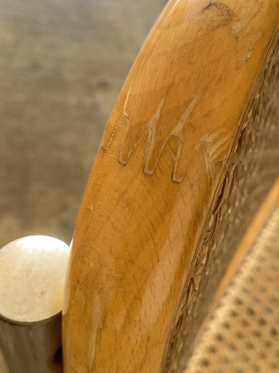 Marcel Breuer, chaise modèle B32, cannage et structure acier chromé, ca 1970-photo-1