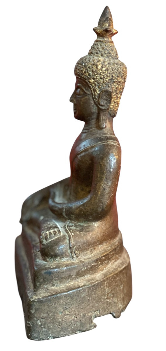 Seated Buddha In Meditation – Bronze – Thailand, 19th Century-photo-2