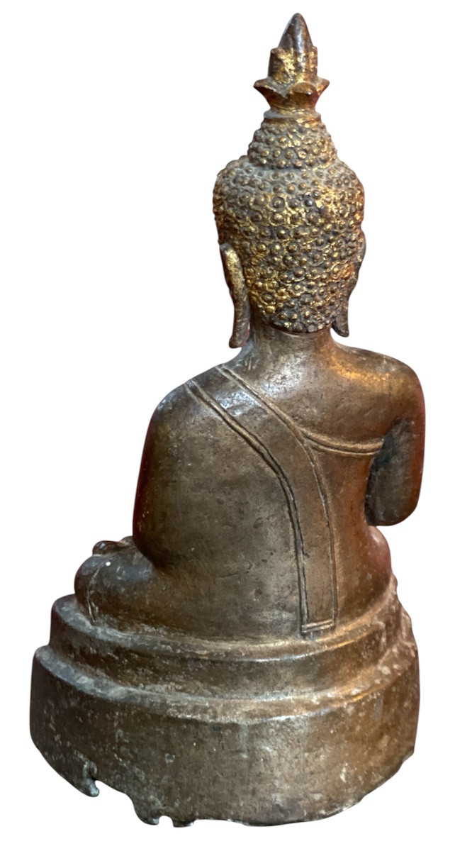 Seated Buddha In Meditation – Bronze – Thailand, 19th Century-photo-3