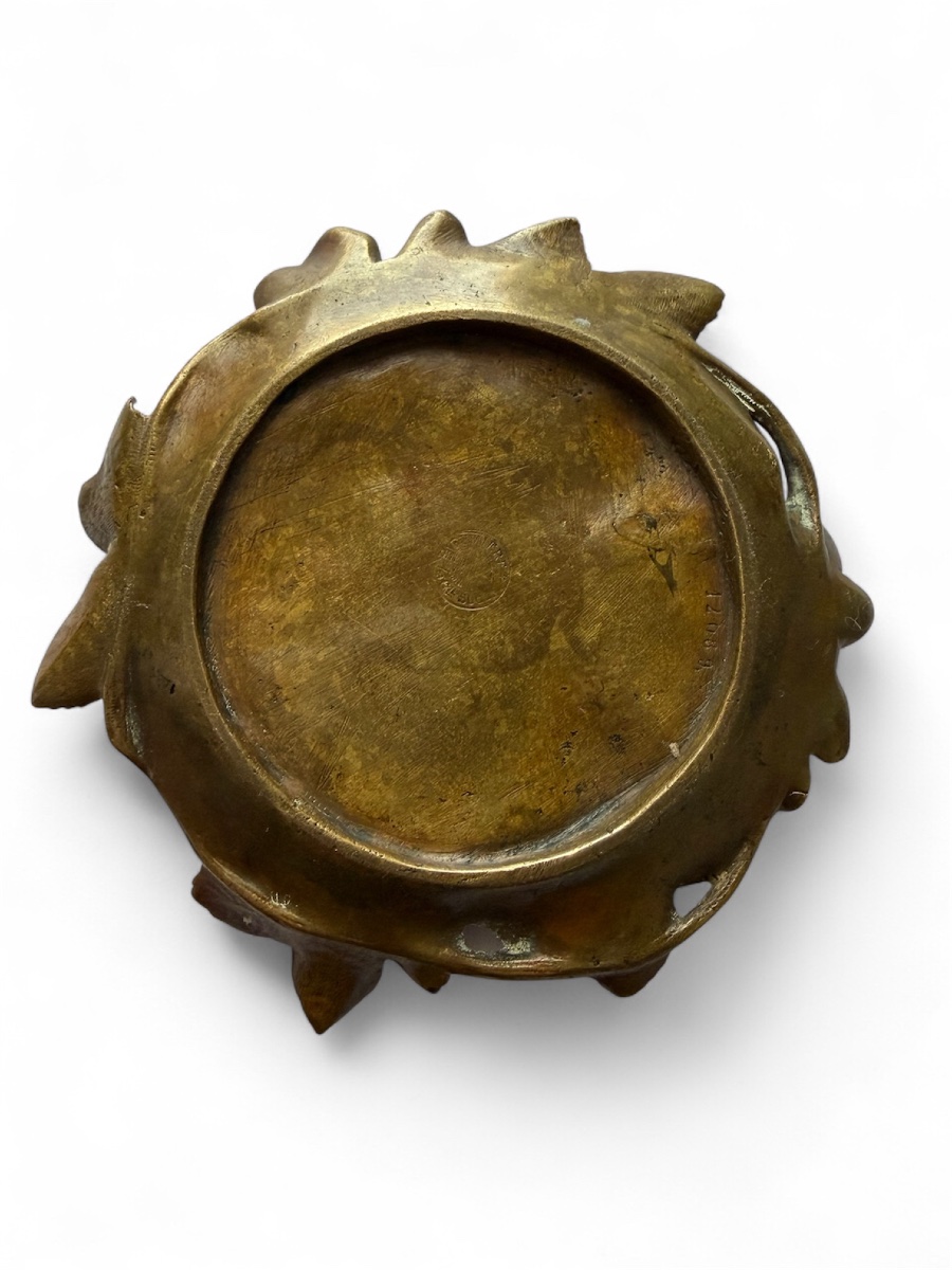 Ernest Sanglan - Thiébaut Frères Fumière & Cie, Art Nouveau Bronze Pocketknife, Ca 1900-photo-2