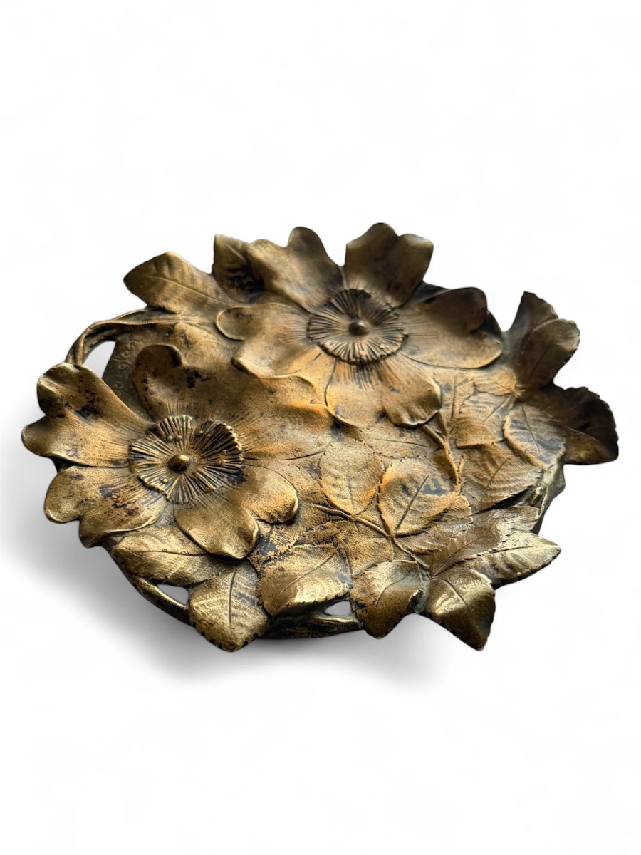 Ernest Sanglan - Thiébaut Frères Fumière & Cie, Art Nouveau Bronze Pocketknife, Ca 1900-photo-3