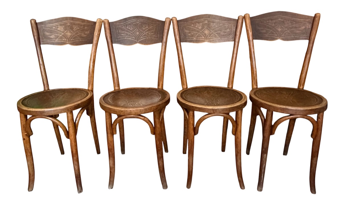 Lot de 4 chaises W. Baumann & Cie-photo-4