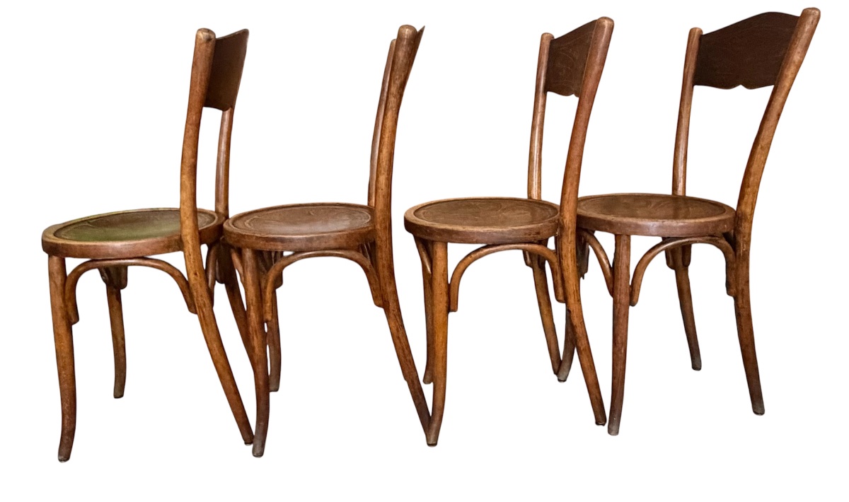 Lot de 4 chaises W. Baumann & Cie