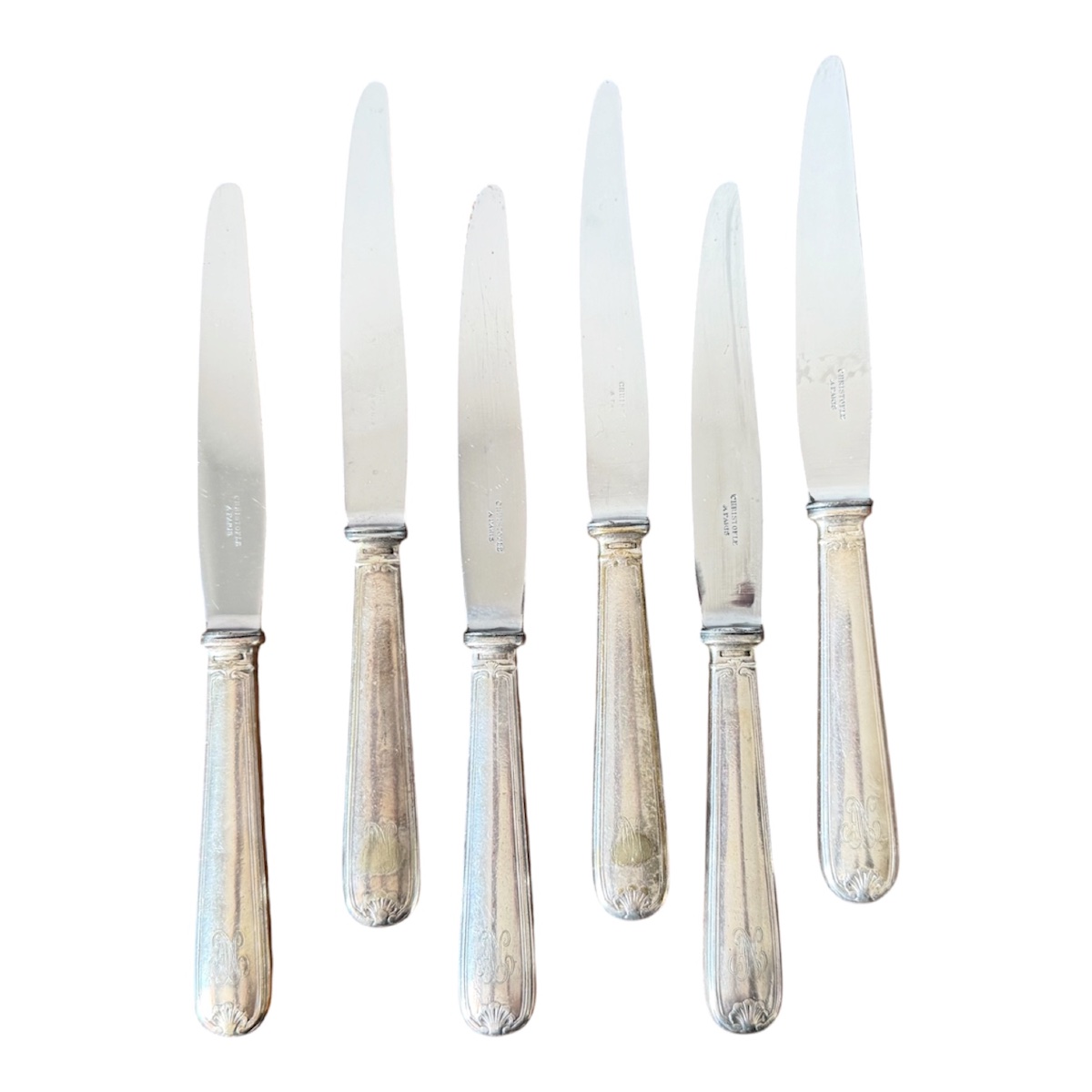 Ancienne ménagère Christofle Marot Bérain métal argenté 42 pièces 6 personnes-photo-3