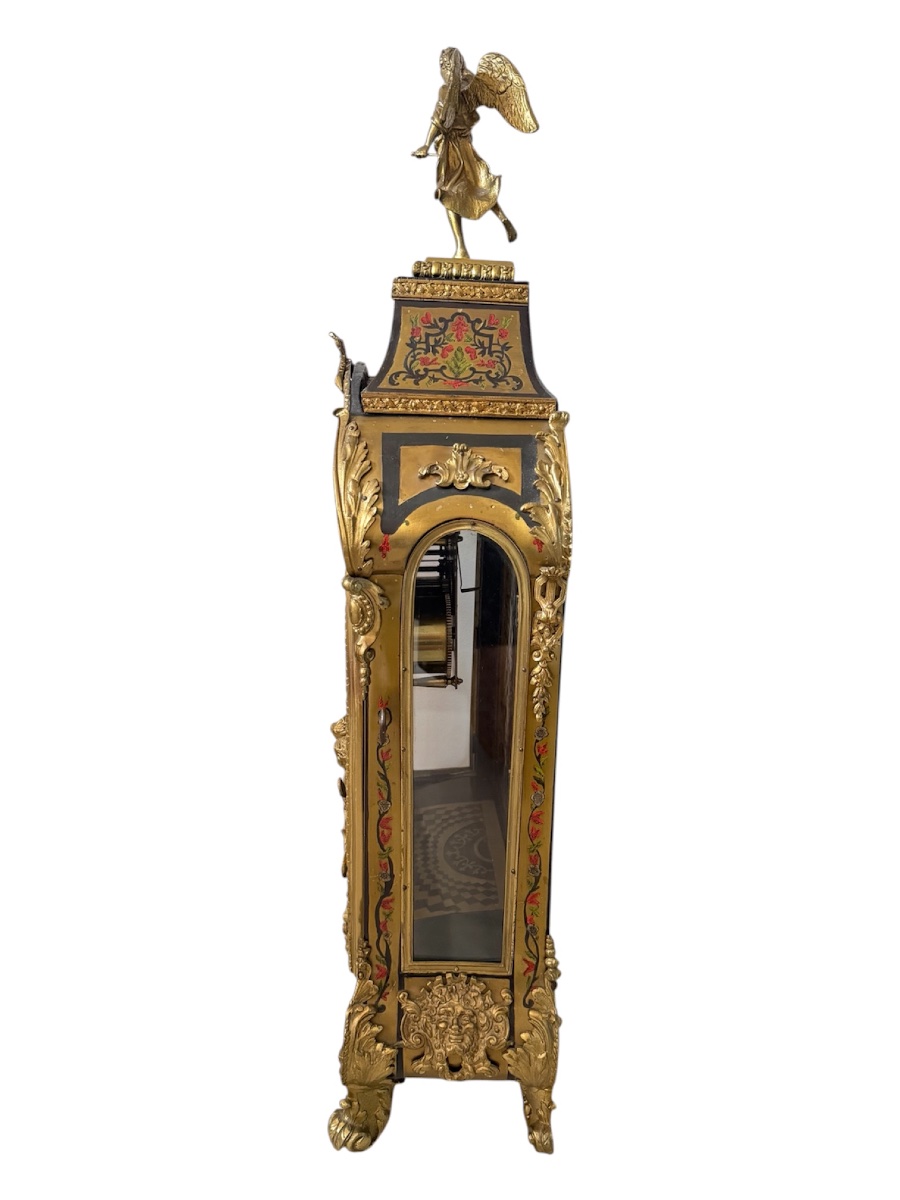 Cartel d’applique et sa console en marqueterie Boulle, époque fin Louis XIV – début Régence-photo-3