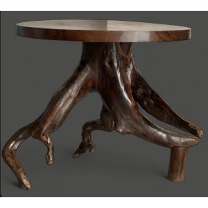 Table Guéridon en Racine Naturelle