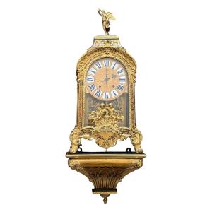 Wall-mounted Cartel And Its Console In Boulle Marquetry, Late Louis XIV - Early Regency Period