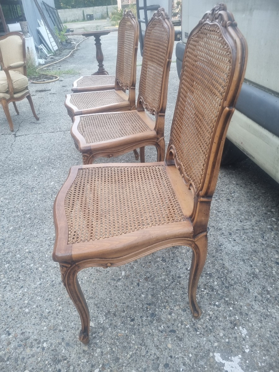 4 Regency Style Cane Chairs-photo-4