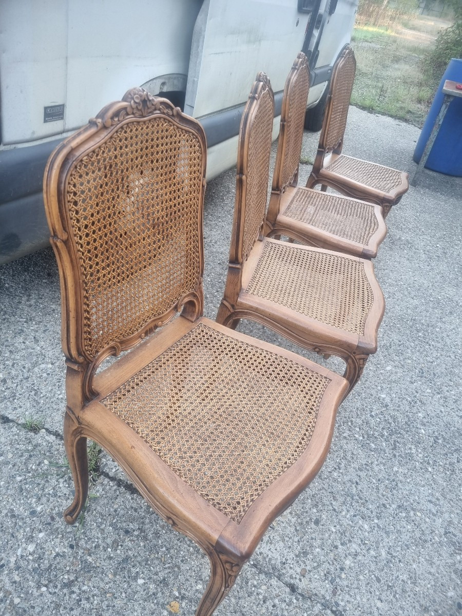 4 Regency Style Cane Chairs