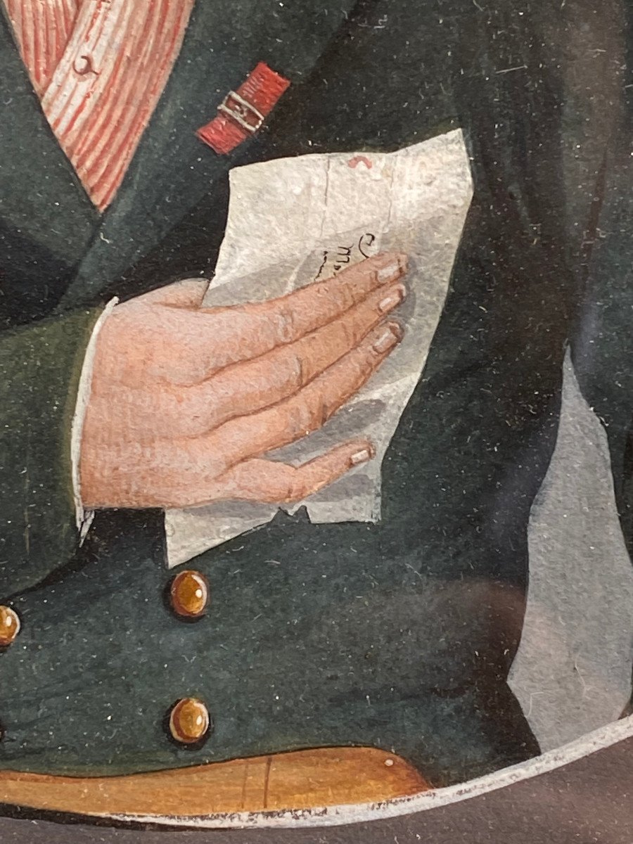 Man With Earring Decorated With The Legion Of Honor Circa 1815/1820-photo-2