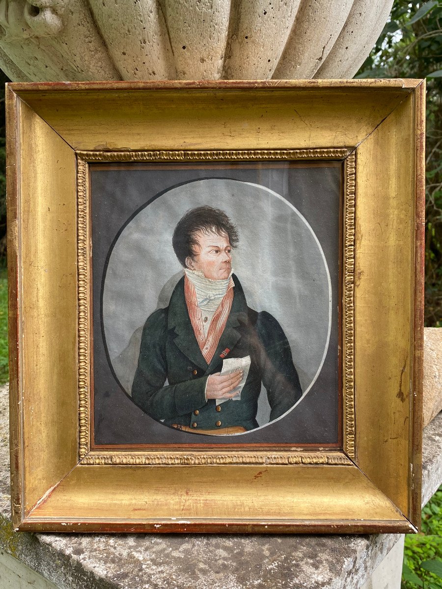 Man With Earring Decorated With The Legion Of Honor Circa 1815/1820-photo-4