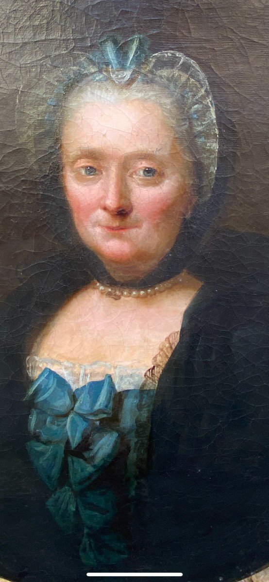 Portrait Of Old Lady Around 1750