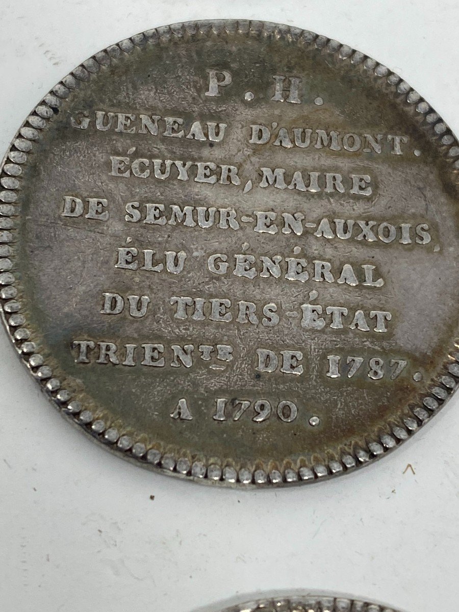Bourse à Jetons Aux Armes De Bourgogne Avec Ses 20 Jetons En Argent -photo-6