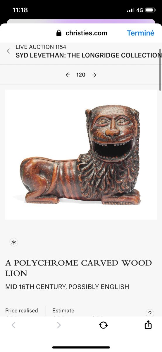 Lion En Terre Cuite, Nord De l'Europe , XVI ème Siècle -photo-7