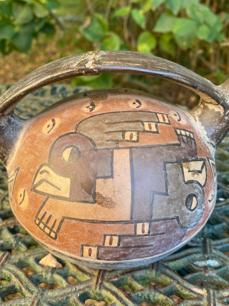 Vase Aux Oiseaux  à Double Bec Et Pont & Pérou Culture Nazca 100 à 700 Après Jc-photo-4