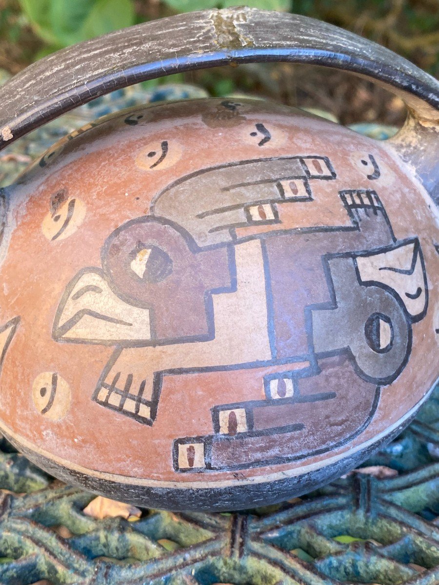 Vase Aux Oiseaux  à Double Bec Et Pont & Pérou Culture Nazca 100 à 700 Après Jc-photo-8