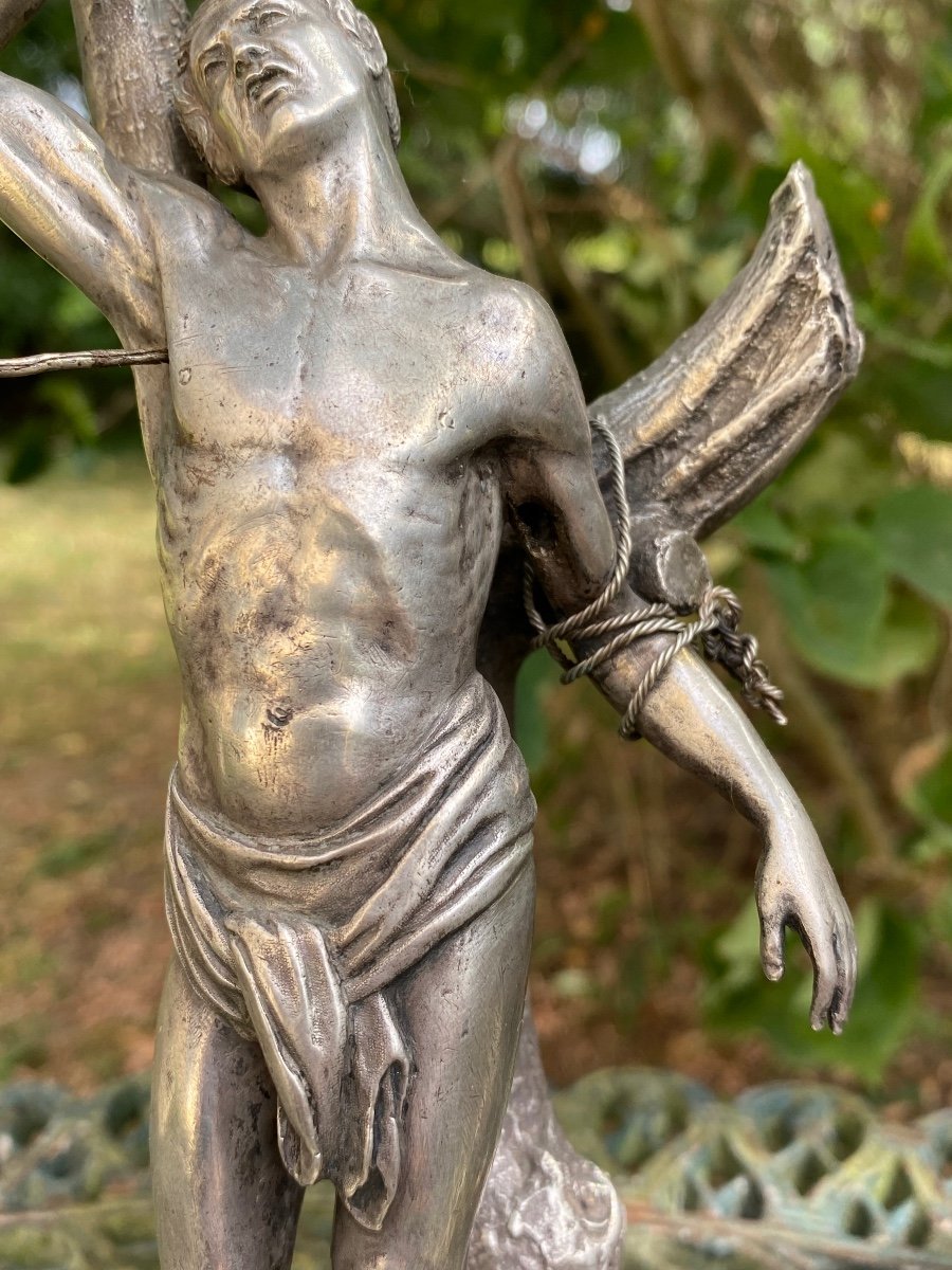 Statuette Figurant Saint Sébastien En Argent -photo-1