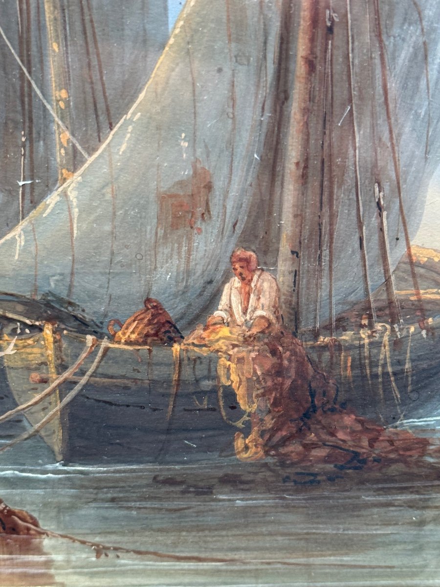 Les Pêcheurs & Gouache Italienne & Marine-photo-2