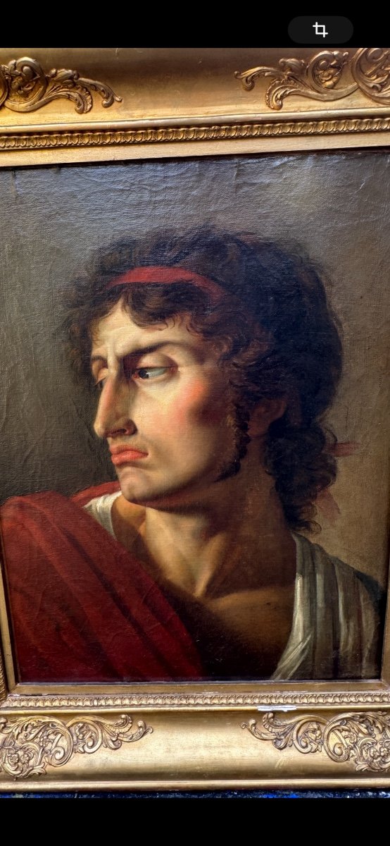 Portrait Of François-joseph Talma - French School Around 1800, Entourage Of Jacques Louis David-photo-3