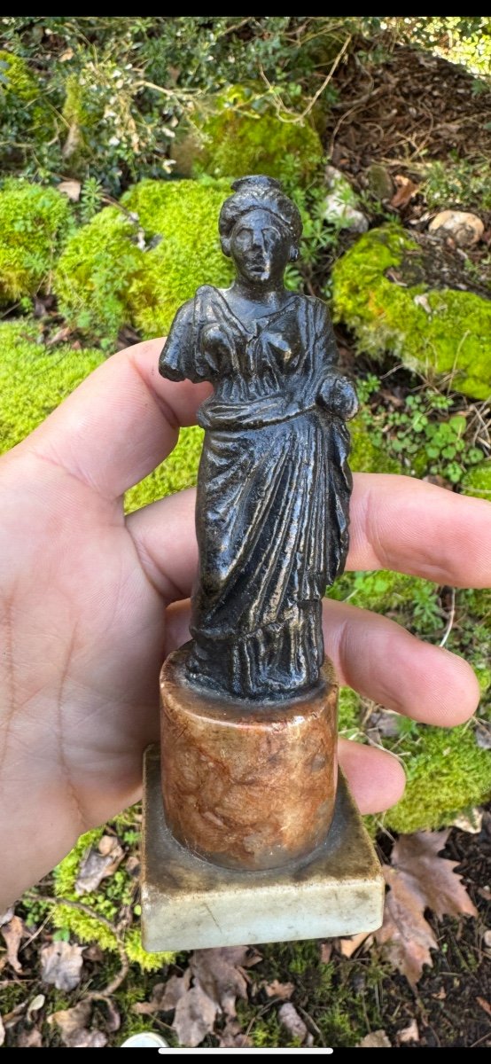 Statuette De Déesse En Bronze - Art Romain-photo-1