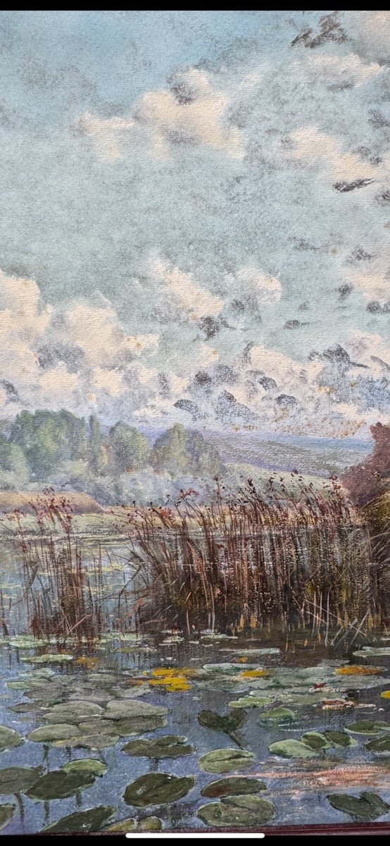 River Landscape - James Levin Henry (1855-1929) -photo-2