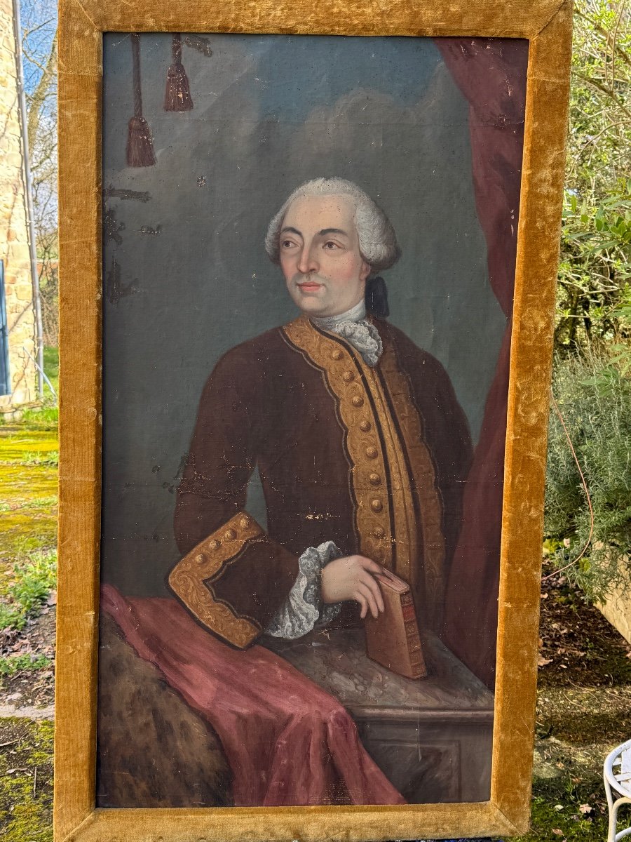 Portrait De François Lapeyre , Avocat à Aurillac , époque Louis XVI -photo-2