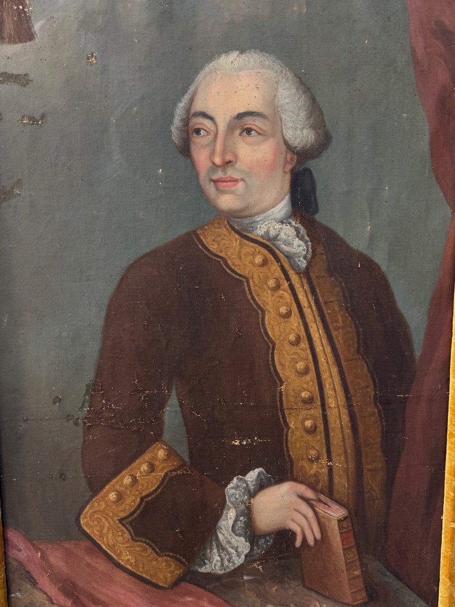 Portrait De François Lapeyre , Avocat à Aurillac , époque Louis XVI -photo-3